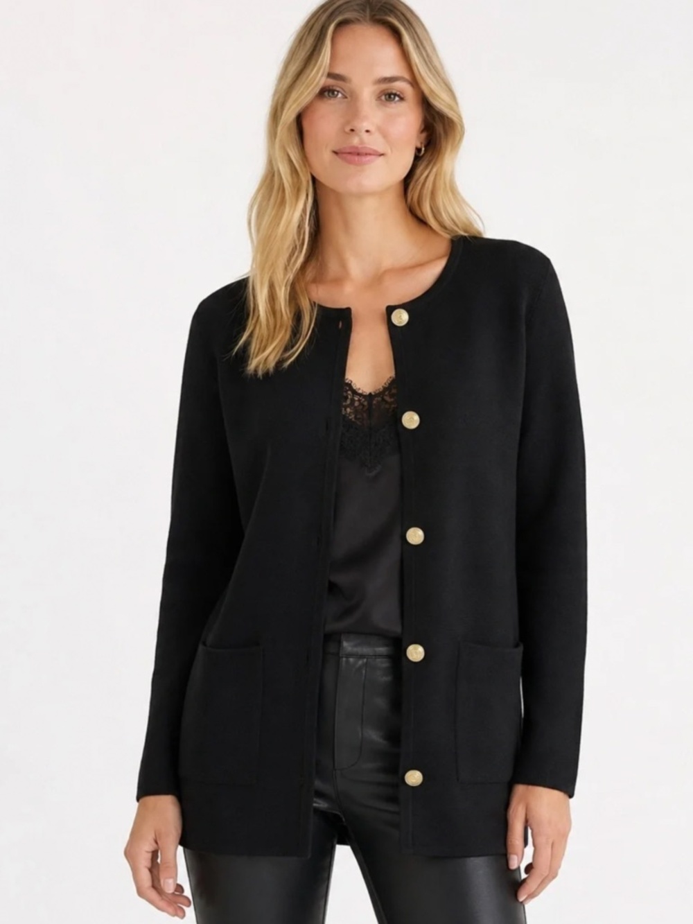 J Crew Giselle Sweater Blazer Black XXS